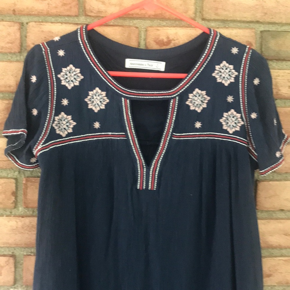 Abercrombie & Fitch, S, blue, short sleeve, dress